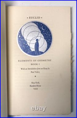 EUCLID, Book I (1944) Bruce Rogers Signed Limited Edition (1/500) FINE PRESS