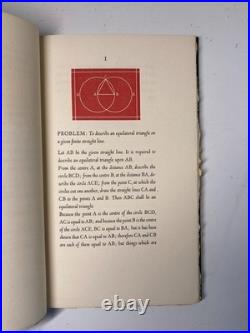 EUCLID, Book I (1944) Bruce Rogers Signed Limited Edition (1/500) FINE PRESS