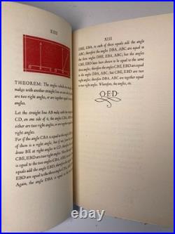 EUCLID, Book I (1944) Bruce Rogers Signed Limited Edition (1/500) FINE PRESS
