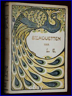 EXRare 1909 FAMOUS ART NOUVEAU PEACOCK POSTER BINDING ALBERT TURBAYNE COLOR