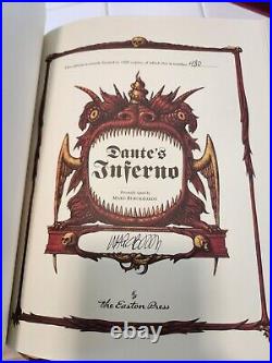 Easton Press, Dantes Inferno, Deluxe, Limited Edition, Signed By Illistrator