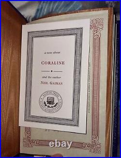 Easton Press Neil Gaiman CORALINE Signed Limited Edition Leather Bound