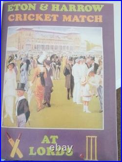 Eton & Harrow at Lords LTD ED 61/250 Signed by Robert Titchener-Barrett 1996