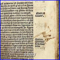 Exposition of The Four Books of Sentences of Peter Lombard 1498 Latin Incunabula