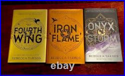Fairyloot Empyrean Series Fourth Wing Iron Flame & Onyx Storm One Copy Signed