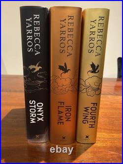 Fairyloot Empyrean Series Fourth Wing Iron Flame & Onyx Storm One Copy Signed