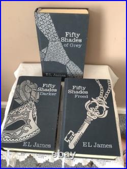 Fifty Shades of Grey Trilogy E L James 3 HB 1st Ed 1st Printing Century 2012 VG
