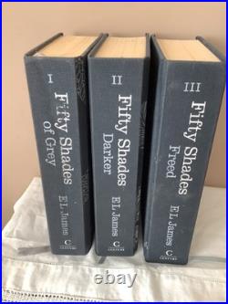 Fifty Shades of Grey Trilogy E L James 3 HB 1st Ed 1st Printing Century 2012 VG