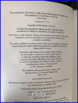 Fifty Shades of Grey Trilogy E L James 3 HB 1st Ed 1st Printing Century 2012 VG