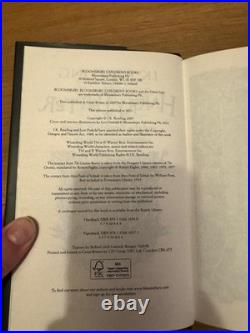 First Edition Harry Potter and The Deathly Hallows Slytherin House Hogwarts