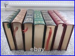 Franklin library 7 book leather book lot Shakespeare odyssey don quixote easton