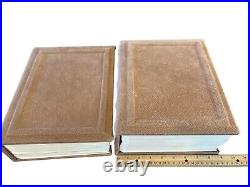 Gutenberg Bible In Two Volumes 1455 Facsimile Artisan Crafted Cowhide Bound NM