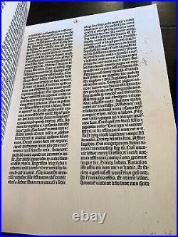 Gutenberg Bible In Two Volumes 1455 Facsimile Artisan Crafted Cowhide Bound NM