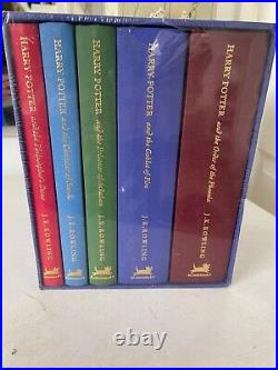 HARRY POTTER Deluxe Limited Edition, Rare Boxed Set of Books 1-5, New Unused