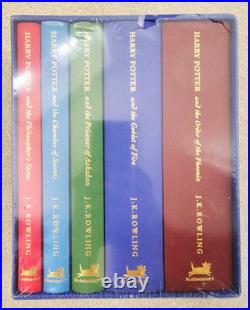 Harry Potter Deluxe Limited Edition Cloth Box Set Books 1-5 Brand New Sealed