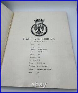 Hms Victorious 1958-1959 conway Bourke Ltd Signed