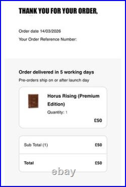 Horus Rising (Premium Edition) Warhammer 40k Brand New Confirmed Order