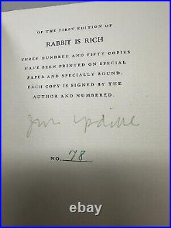 John Updike / Rabbit is Rich Limited Signed 1st Edition! 1981 RARE #78/250 Book