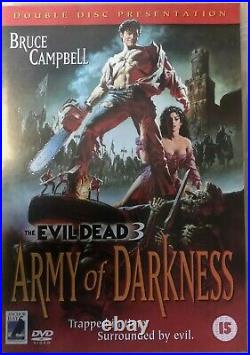LIMITED EDITION EVIL DEAD BOOK OF THE DEAD + Evil Dead 2 + Army of Darkness dvds