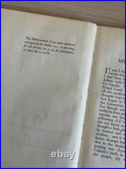 Lady Gregory My First Play Signed Limited Edition No 62/530 Uncut Pages