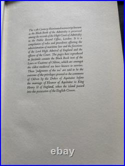 Laws Of Oleron Admiralty Court 1960 Hb Limited Edition Black Book of Admiralty Laws Of Oleron Admiralty Court 1960 Hb Limited Edition Black Book of Admiralty
