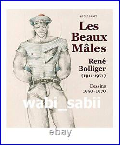 Les Beaux Males dessins René Bolliger 1950-1970 French homme nu Gay Art Rare