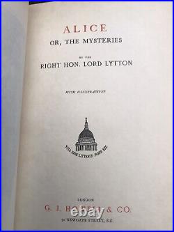 Lord lytton limited edition. 9x antique books. Signed By Publisher & Artist