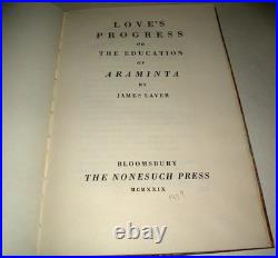 Love's Progress James Laver 1929 Nonesuch Press Ltd Ed 181/1525 HB