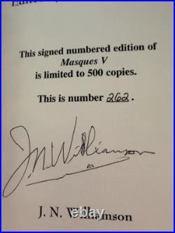 Masques V Signed Ltd #262/500 Gauntlet 1st Ed Horror Anthology Barker