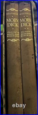 Moby Dick 1943 Signed by Illustrator Limited Editions Club- Herman Melville