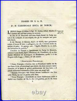 Monsignor Cesarini DIARIO PER L'ANNO MDCCLXXXVIII DI EENRICO BENEDETTO CARDINALE