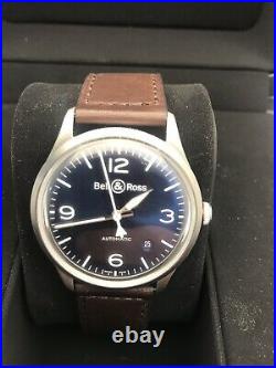 NEW Bell & Ross Automatic Mens Pilot Watch BRV1-92 blue dial with box and books