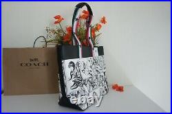 NWT Coach 2835 Marvel Jes Tote With Comic Book Print Canvas & Leather Tote $398