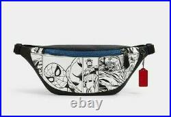 NWT Coach x Marvel 2412 Warren Belt Bag with Comic Book Print Limited Edition