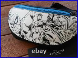 NWT Coach x Marvel 2412 Warren Belt Bag with Comic Book Print Limited Edition