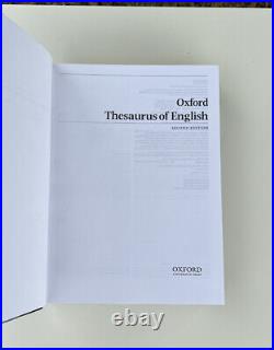 New Oxford Thesaurus of English 2nd Edition Hardcover Limited Edition 1462nd