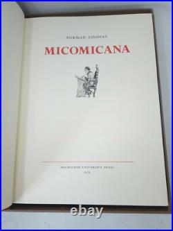 Norman Lindsay Micomicana Ltd Edition Signed Hand-Bound Calf Leather Boxed Folio