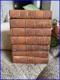 Oeuvres de Moliere, Nouvelle Edition. Set of 7 Small Leather-Bound Books 1784