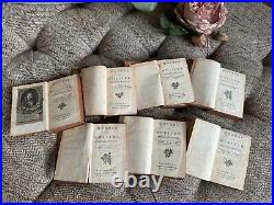 Oeuvres de Moliere, Nouvelle Edition. Set of 7 Small Leather-Bound Books 1784