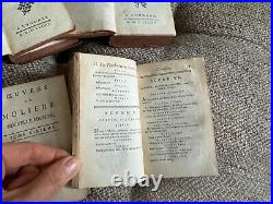 Oeuvres de Moliere, Nouvelle Edition. Set of 7 Small Leather-Bound Books 1784