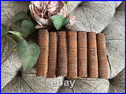 Oeuvres de Moliere, Nouvelle Edition. Set of 7 Small Leather-Bound Books 1784