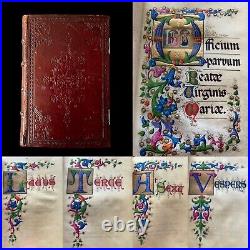 Office Of The Blessed Virgin Mary Illuminated Book Fine Binding 19th Century