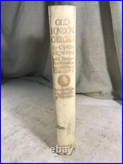Old London Churches by Canon Benham Antique Leather Book Architecture England