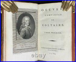 Old book Oeuvres Completes De Voltaire. SET of 92 volumes. 1785 year