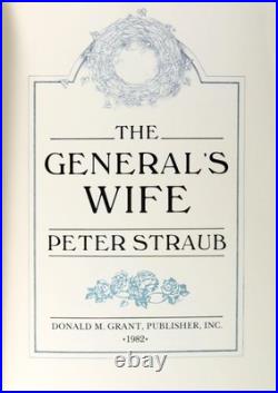 Peter Straub Thomas Canty Signed 1982 The General's Wife Limited Edition HC