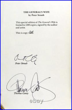 Peter Straub Thomas Canty Signed 1982 The General's Wife Limited Edition HC
