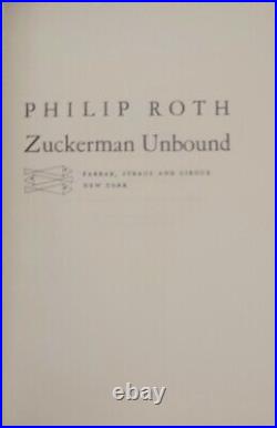 Phillip Roth Zuckerman Unbound Signed Limited Edition Book /350