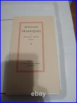 RARE French Erotic Poetry Badinages Priapiques Antique Limited Edition Book