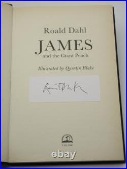 ROALD DAHL James and the Giant Peach SIGNED 1995 1st QUENTIN BLAKE Edition