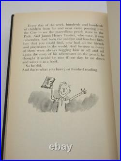 ROALD DAHL James and the Giant Peach SIGNED 1995 1st QUENTIN BLAKE Edition